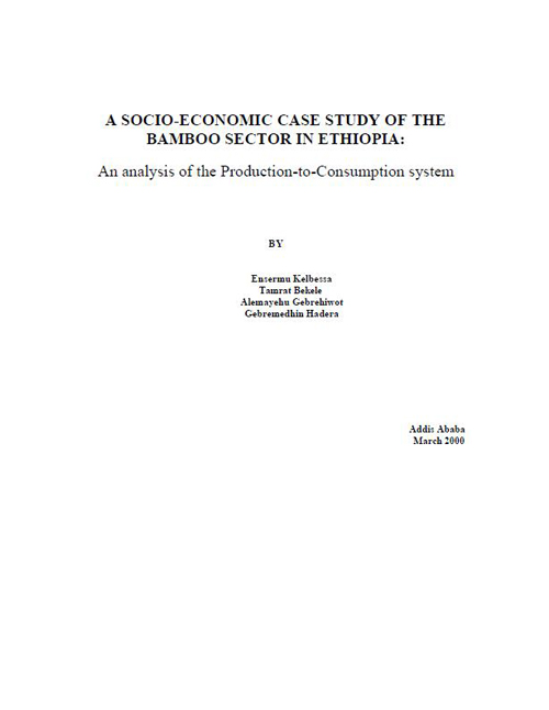 A Socio-Economic Case Study of the Bamboo Sector in Ethiopia: An Analysis of the Production-to-Consumption System