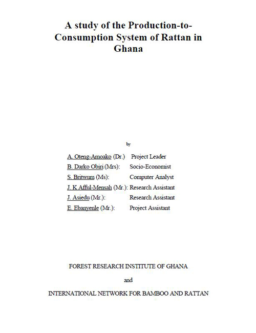 A Study of the Production-to-Consumption System of Rattan in Ghana