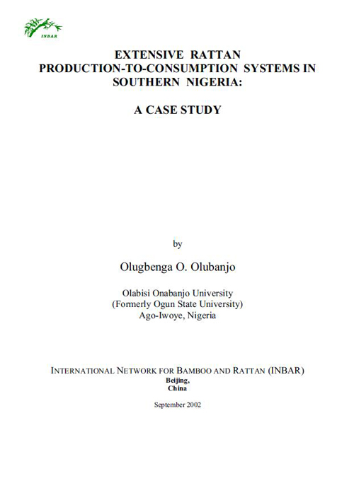 Extensive Rattan Production-to-Consumption Systems in Southern Nigeria: A Case Study